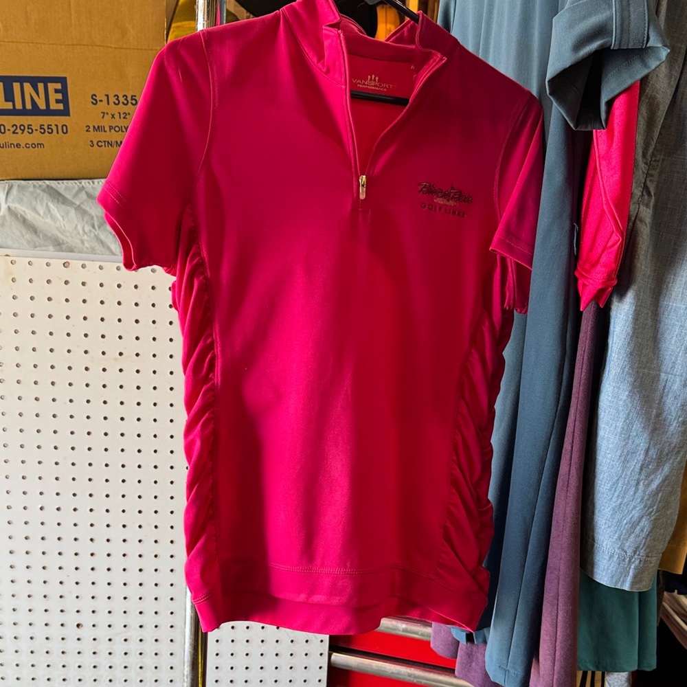 Vansport Performance Pink Half-Zip Top
